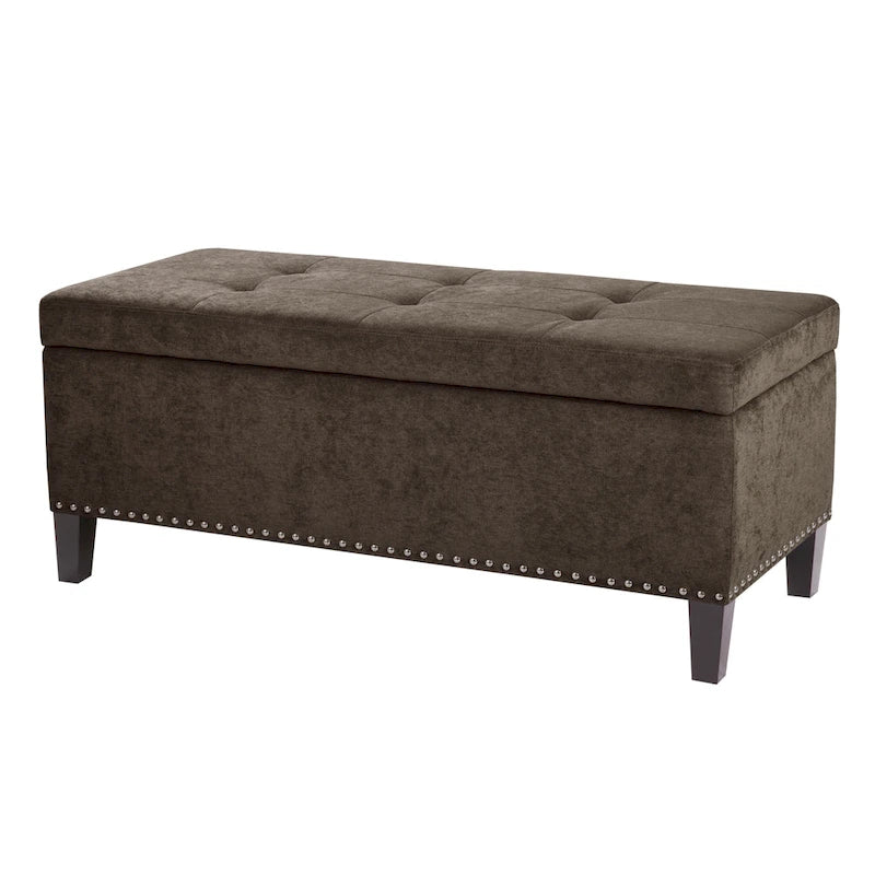 Banc de rangement capitonné à fermeture douce