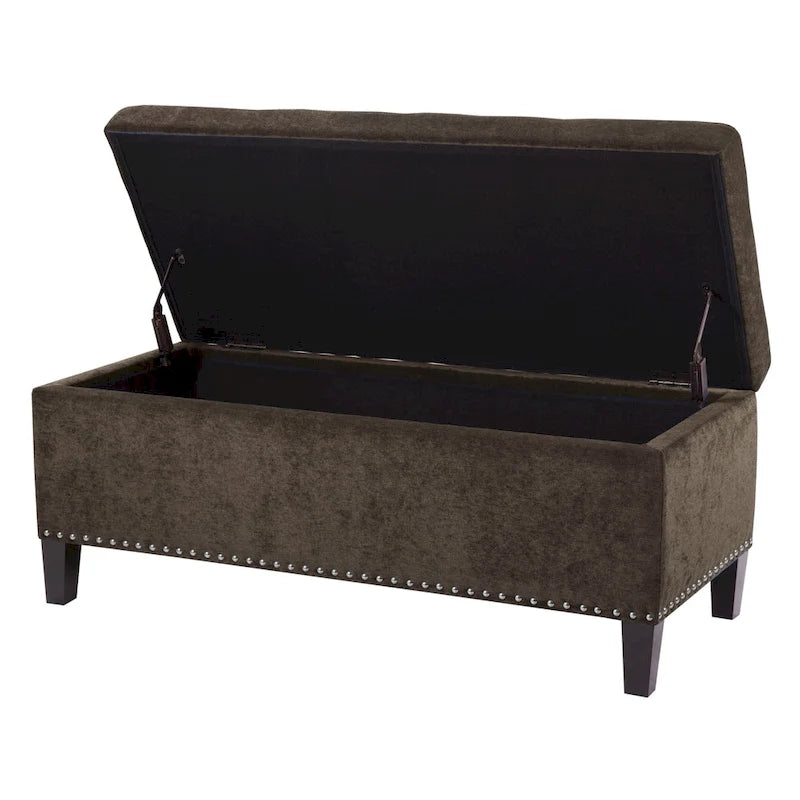 Banc de rangement capitonné à fermeture douce