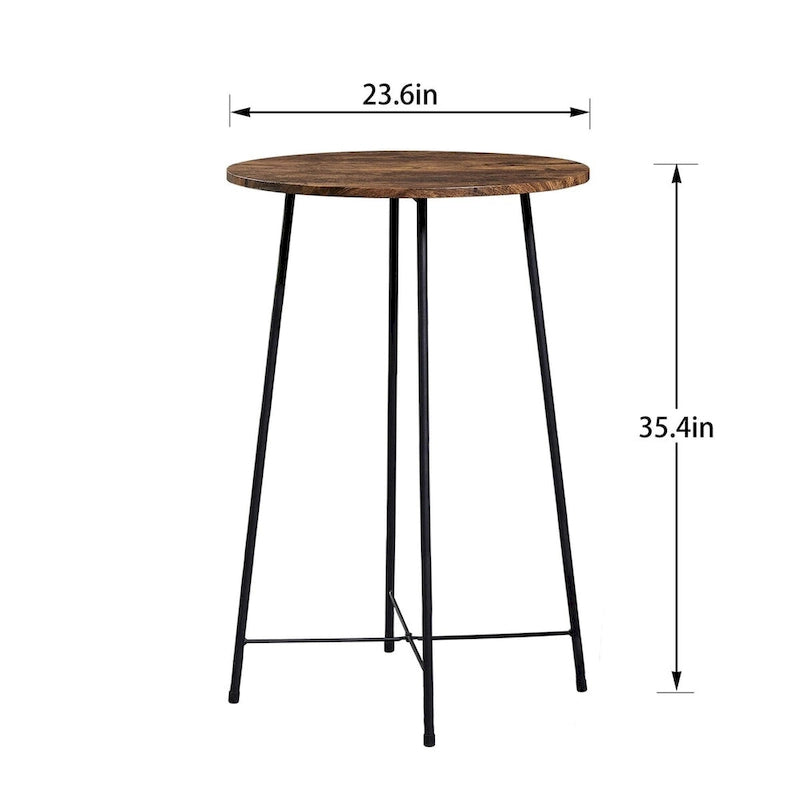 Table de salle à manger/bistrot/pub ronde - 4 coloris