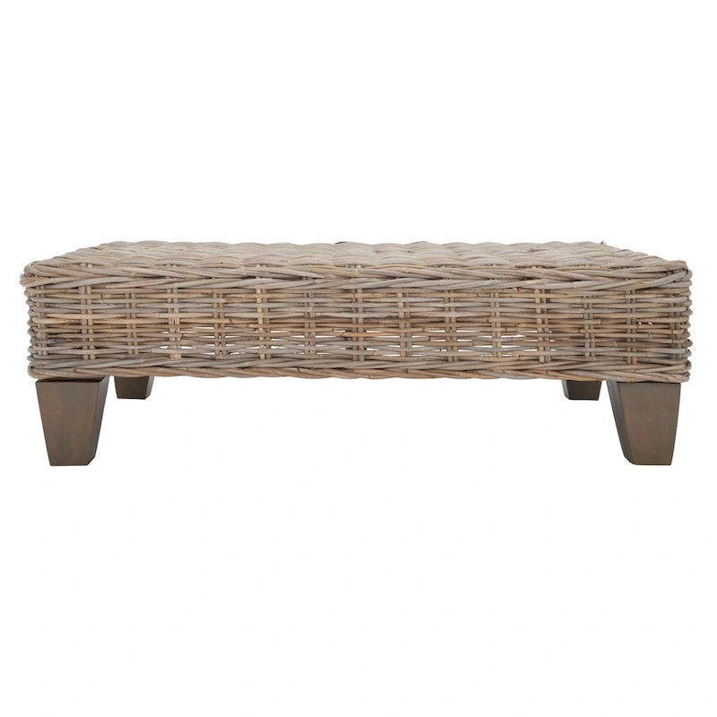 Banc en osier naturel lavé 41L x 28P x 12H