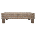 Banc en osier naturel lavé 41L x 28P x 12H