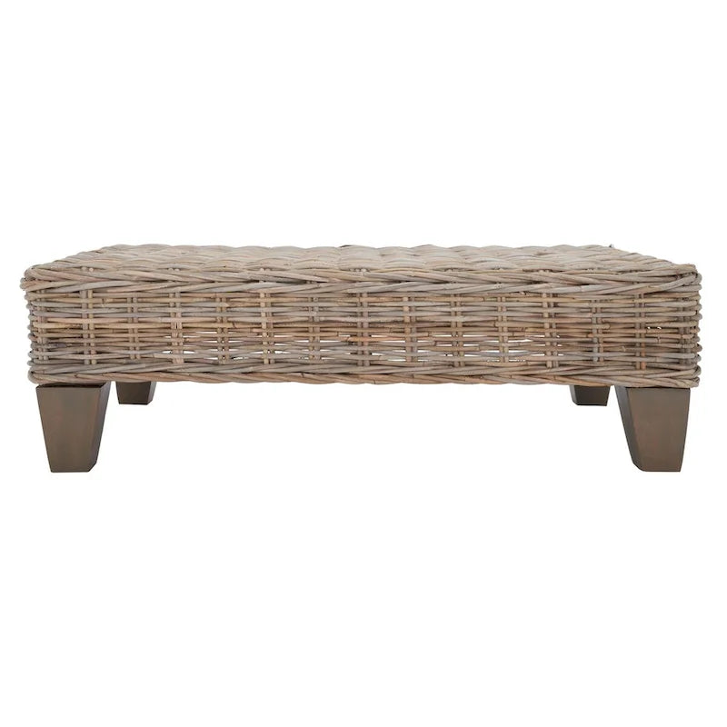 Banc en osier naturel lavé 41L x 28P x 12H