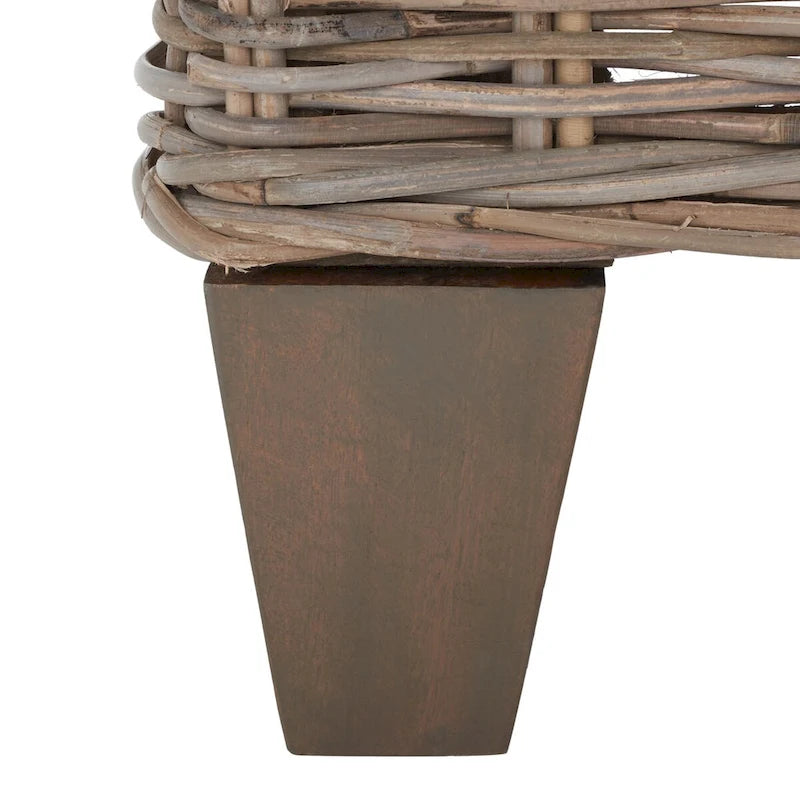 Banc en osier naturel lavé 41L x 28P x 12H