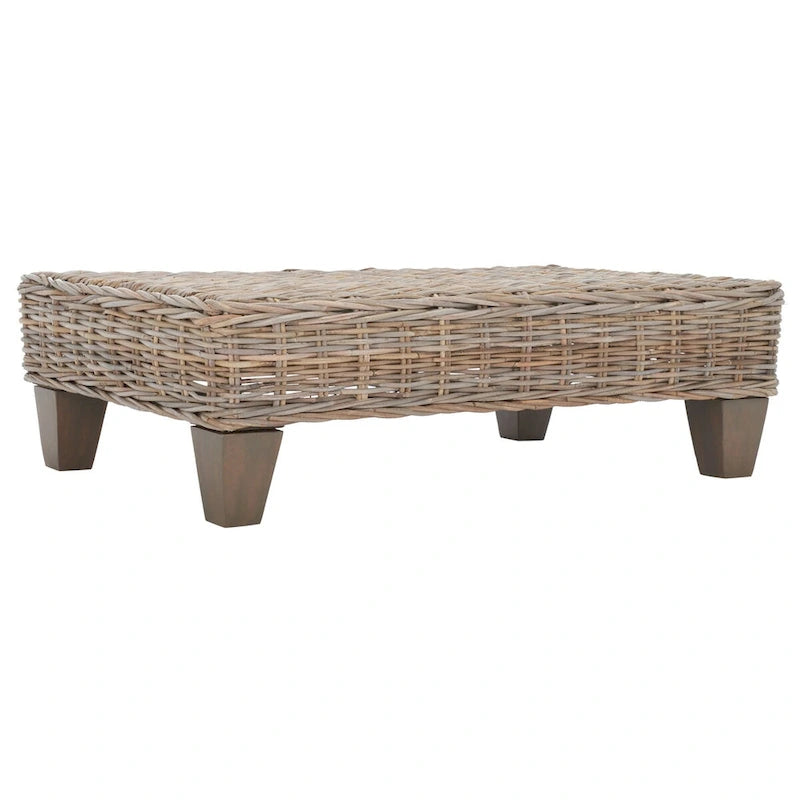 Banc en osier naturel lavé 41L x 28P x 12H