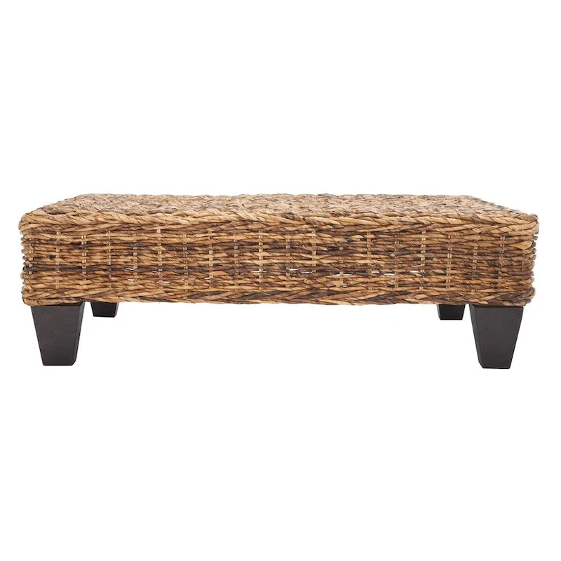 Banc en osier naturel lavé 41L x 28P x 12H