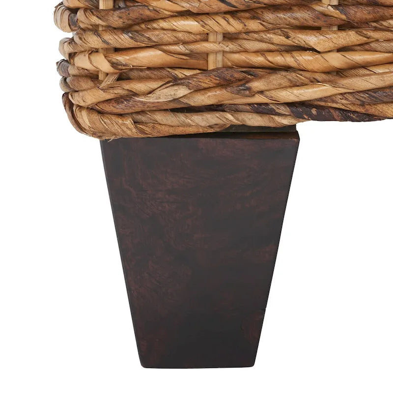 Banc en osier naturel lavé 41L x 28P x 12H