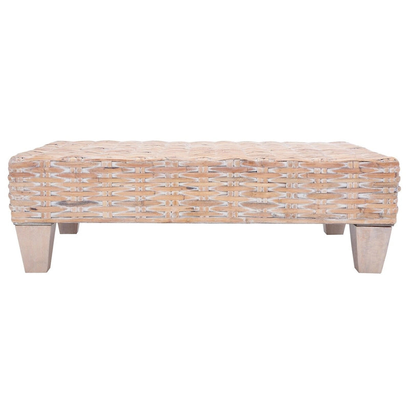 Banc en osier naturel lavé 41L x 28P x 12H