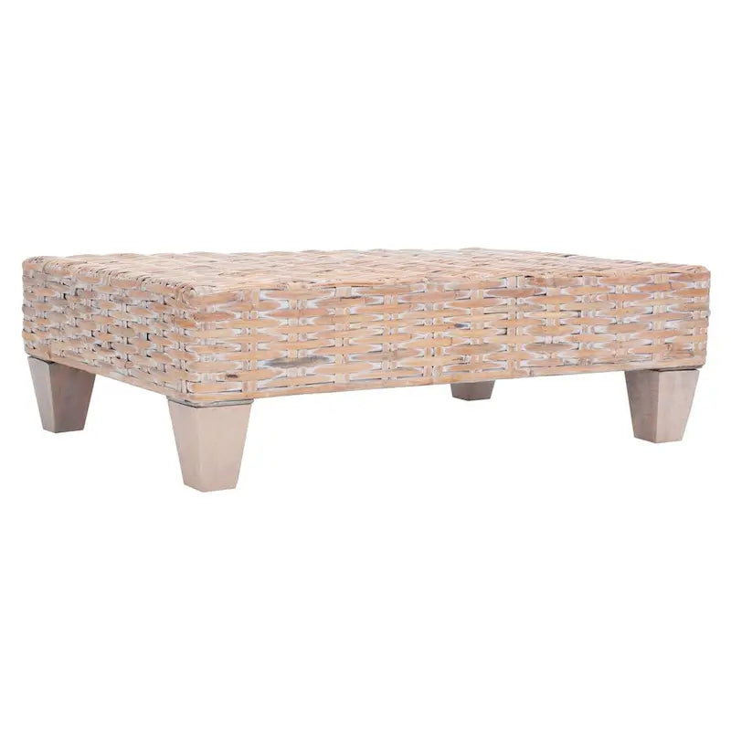 Banc en osier naturel lavé 41L x 28P x 12H