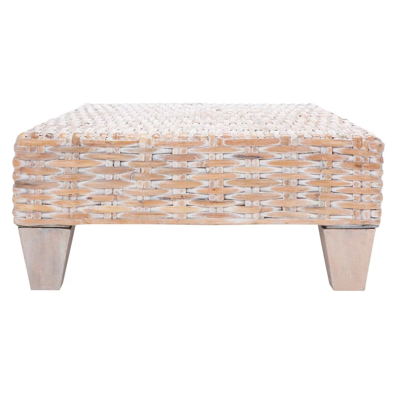 Banc en osier naturel lavé 41L x 28P x 12H