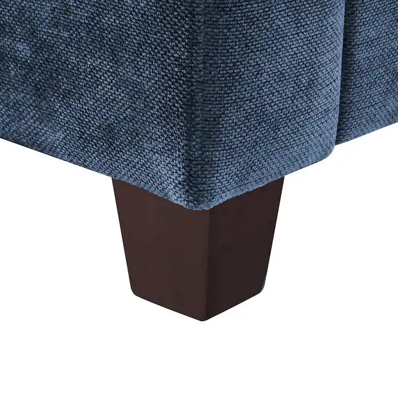 Canapé 3 places moderne 81" en velours côtelé avec base en bois pour salon