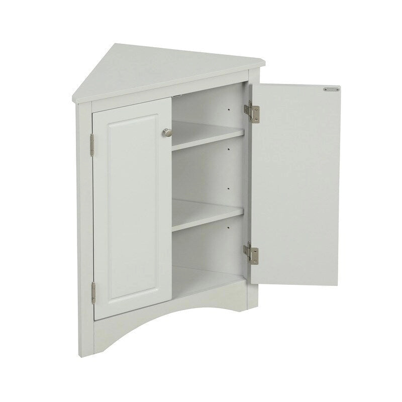 Meuble de Rangement d'Angle pour Salle de Bain avec Étagères Réglables, Meuble Autoportant, Meuble d'Appoint pour Salon