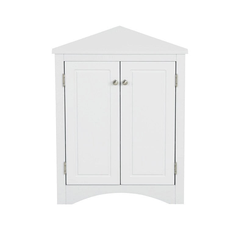 Meuble de Rangement d'Angle pour Salle de Bain avec Étagères Réglables, Meuble Autoportant, Meuble d'Appoint pour Salon