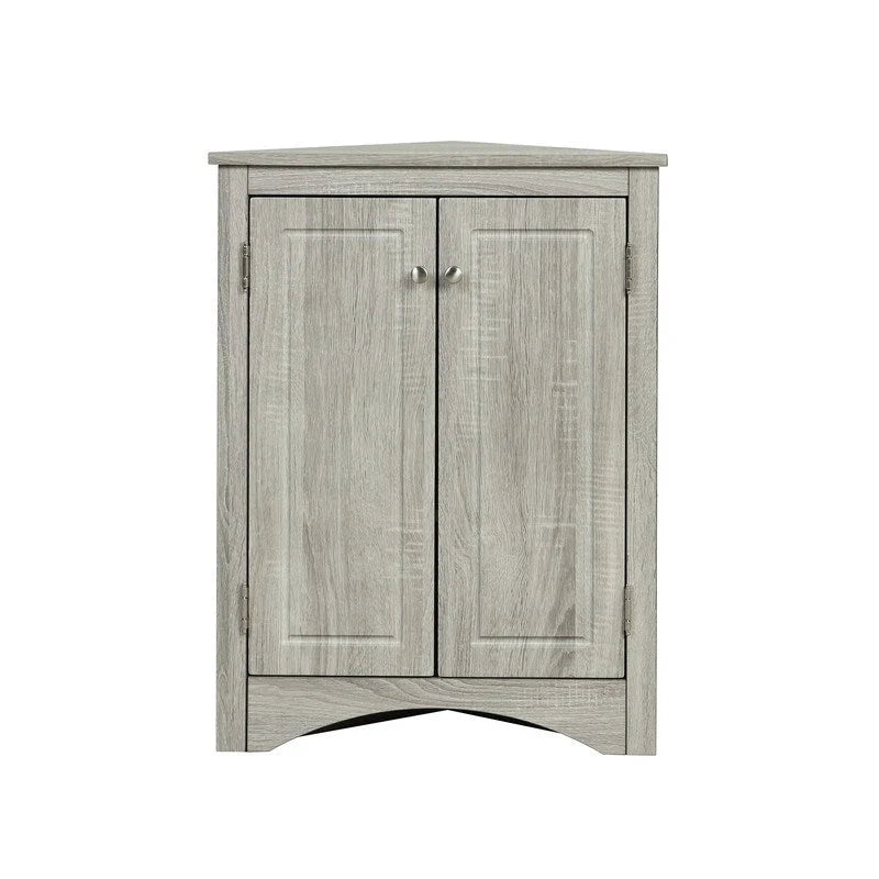 Meuble de Rangement d'Angle pour Salle de Bain avec Étagères Réglables, Meuble Autoportant, Meuble d'Appoint pour Salon