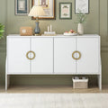 Armoire de rangement en métal à quatre portes pour salon ou chambre à coucher