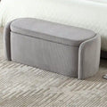 Banc de rangement capitonné en tissu pour entrée