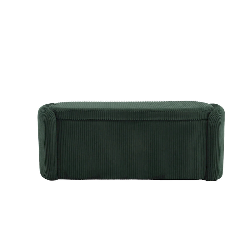 Banc de rangement capitonné en tissu pour entrée