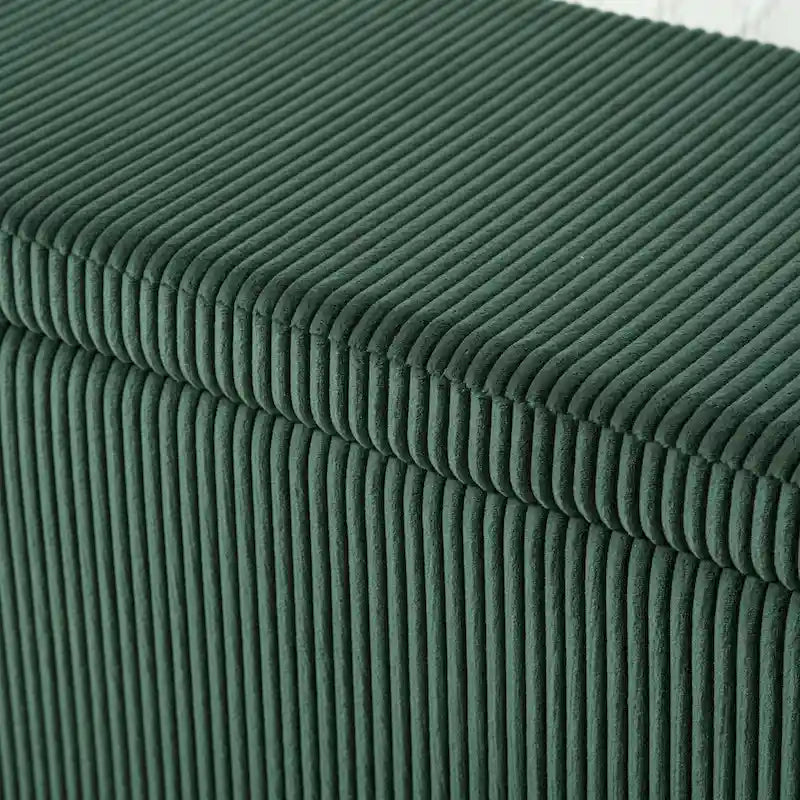 Banc de rangement capitonné en tissu pour entrée
