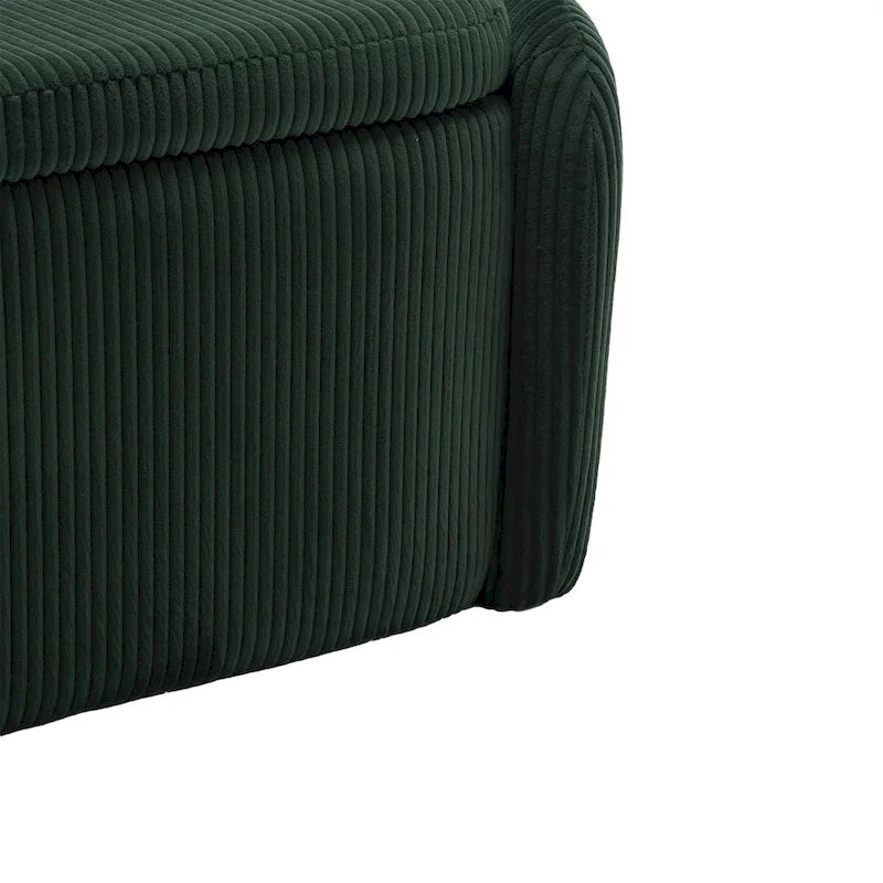 Banc de rangement capitonné en tissu pour entrée